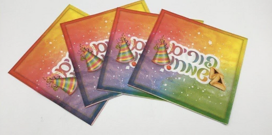 Happy Purim Paper napkins with Clown Hat Colorful  20 PP