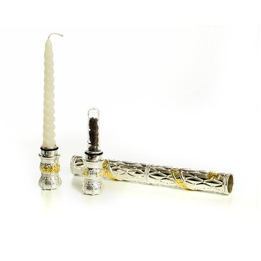 Besomim Havdalah Holder Two In One  Silver Plated 12"
