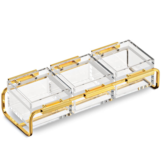 Alexandria Premium Gold-Accent Condiment Organizer