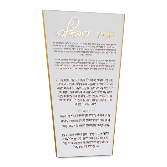 White Acrylic Gut Fin Avraham card
