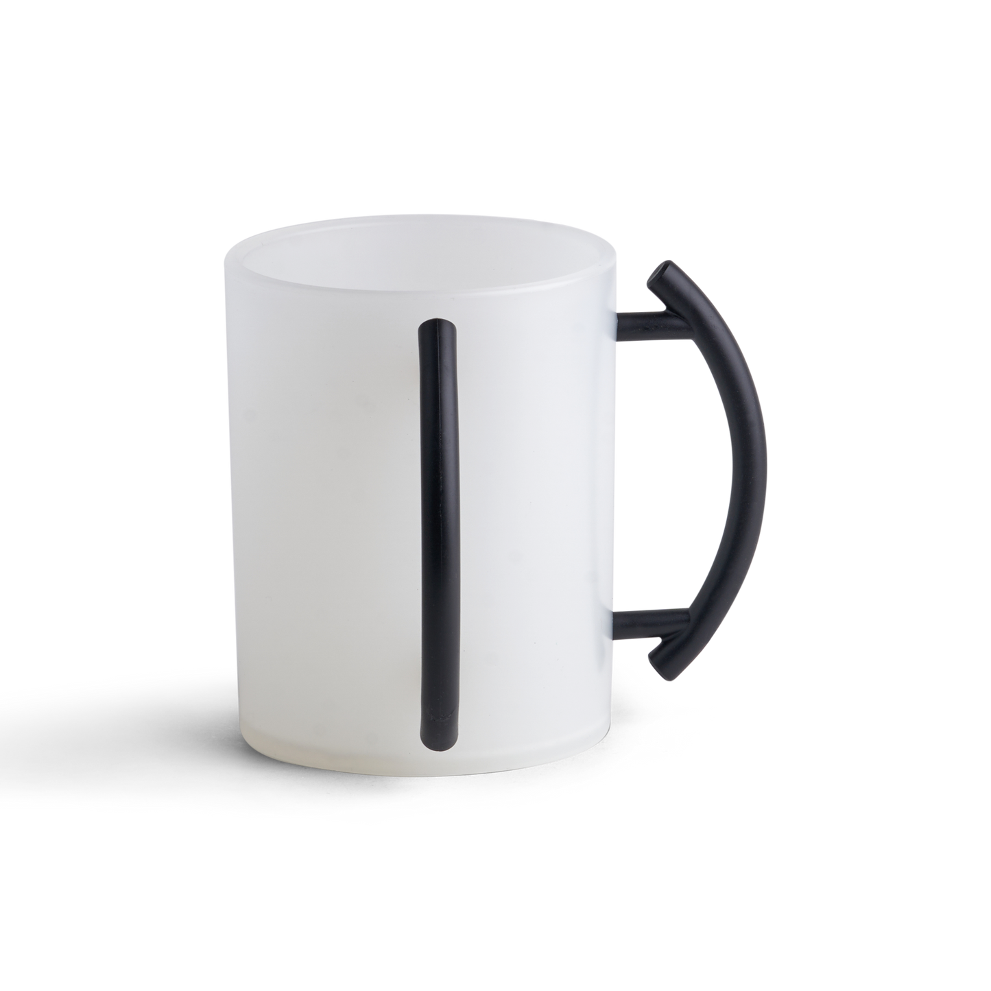 Acrylic Washing Cup Clear frosted cup with black handles