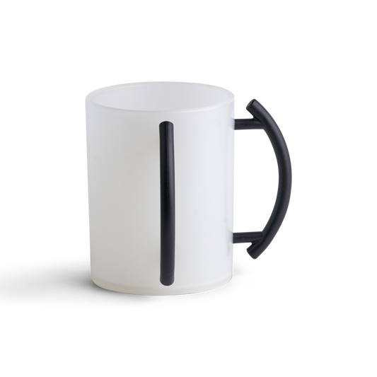 Acrylic Washing Cup Clear frosted cup with black handles