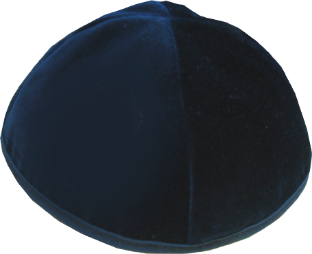 4 Part Navy Yarmulke  With Rim Size  5