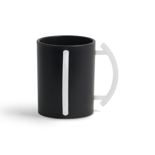 Acrylic Washing Cup Black with clear frosted handles