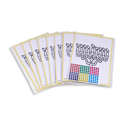 10 kits for painting and gluing Menorahs 6x8"