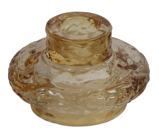 Round Modern Gold Candlestick 1.5"x2"