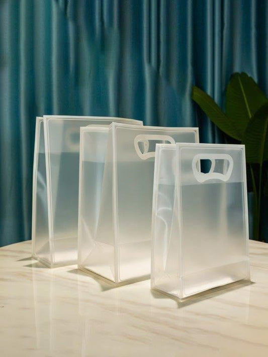 Transparent bag with White frame - Medium