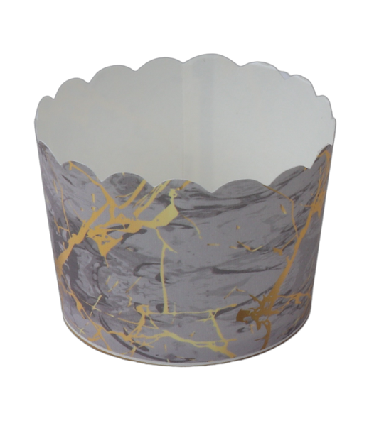 40 Silver Marble Muffin Holders