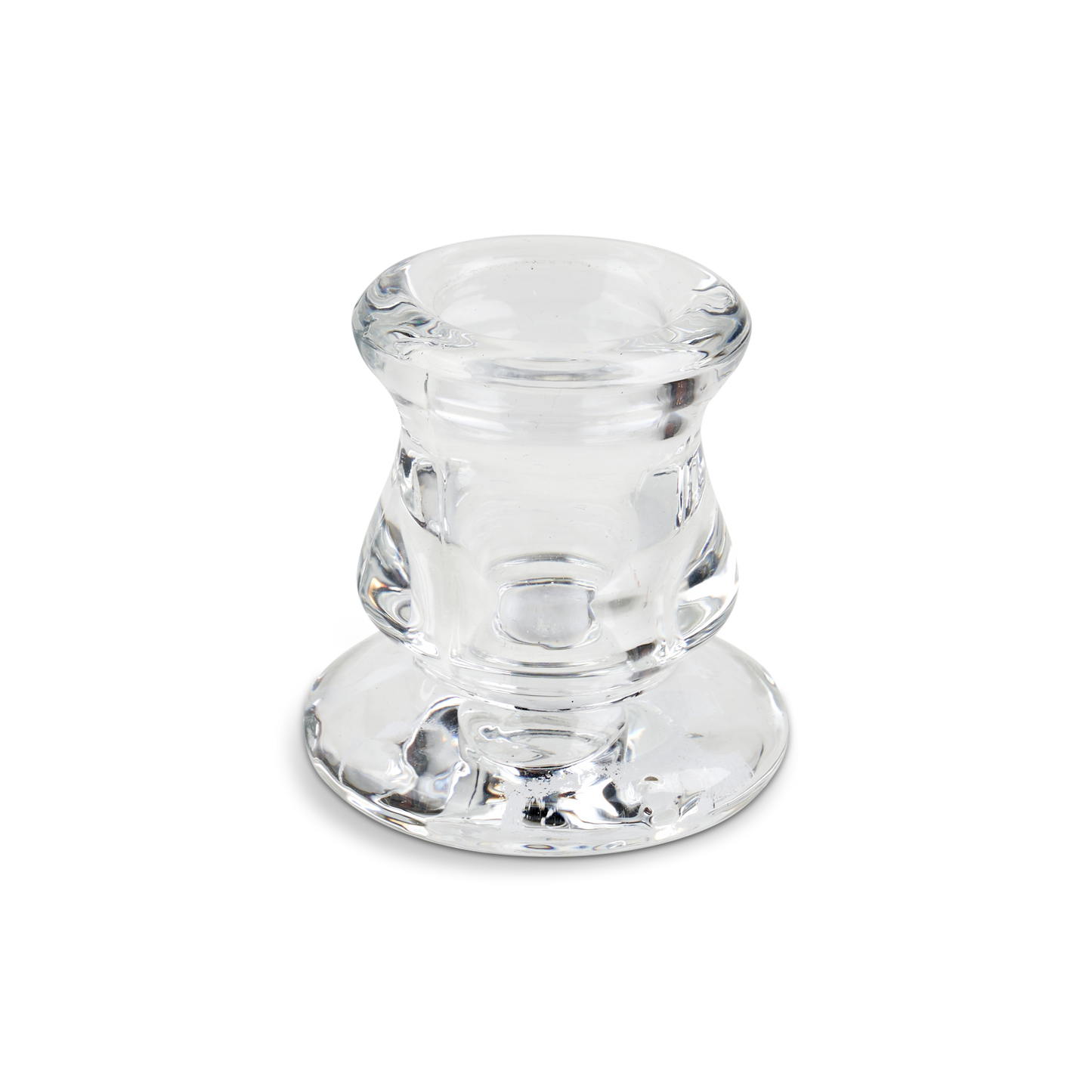 Glass candlestick cup 2 3/8" x1.5"