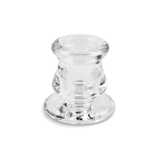 Glass candlestick cup 2 3/8" x1.5"