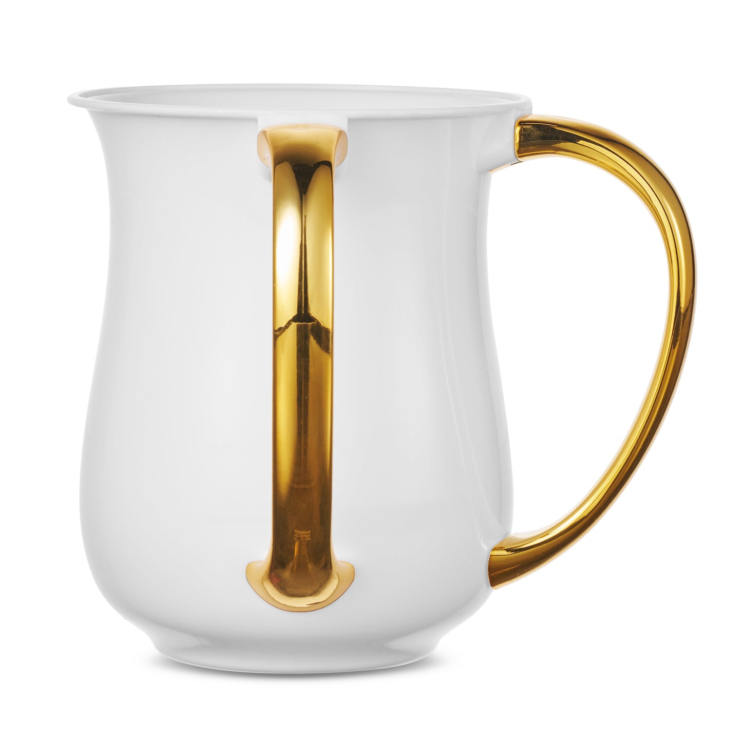 Acrylic Wash Cup Pearl With Gold metallic Handles 5"