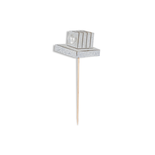 5 Silver Teffillin Toothpicks for Cake Decoration