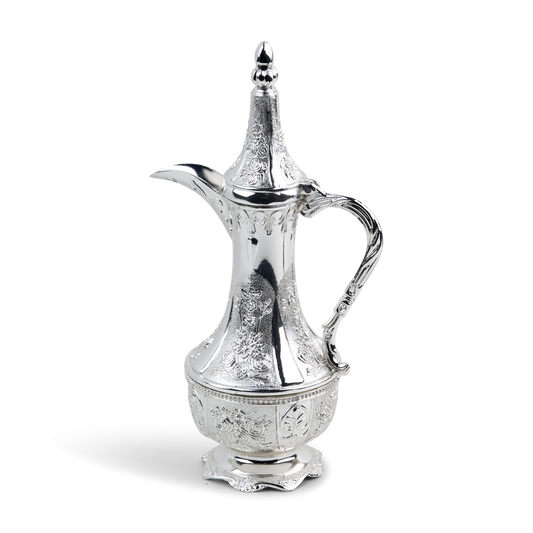 Chanukah Kriegel / Oil Bottle Silver Plated - Vintage Style 7"