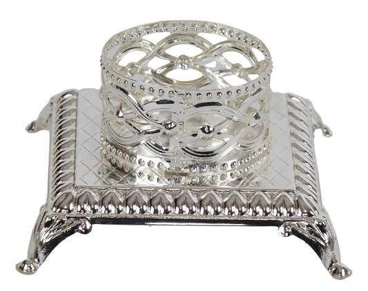 Silver Plated Tealight Candle Holder - Traditional Design