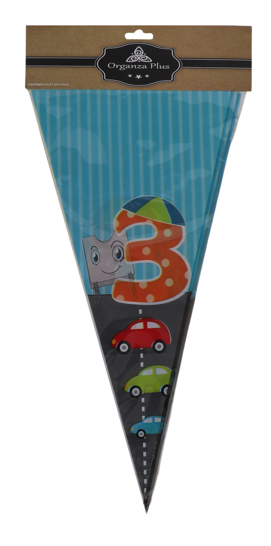 25 Upsherin Triangle Cellophane Bags