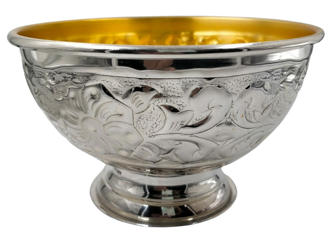 Silver Bowl 925 Sc 6"W x 4.5H