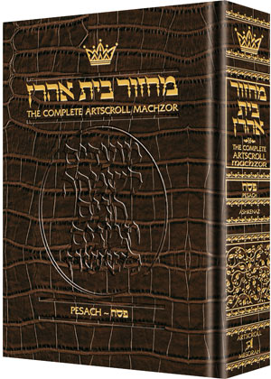 LEATHER MACHZOR: PESACH-POCKET Ashk.[Allig.]