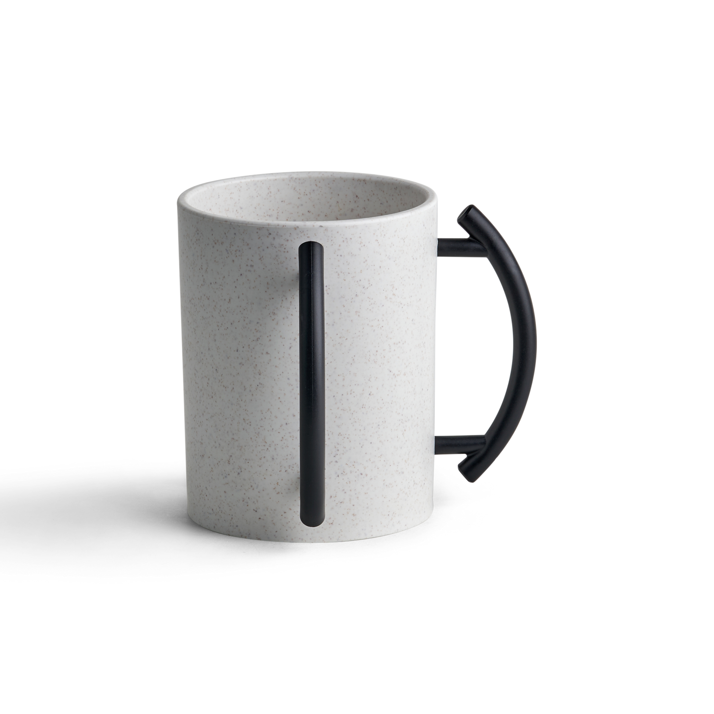 Acrylic Washing Cup White with black handles