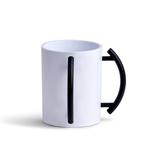 Acrylic Washing Cup White cup  with black handles