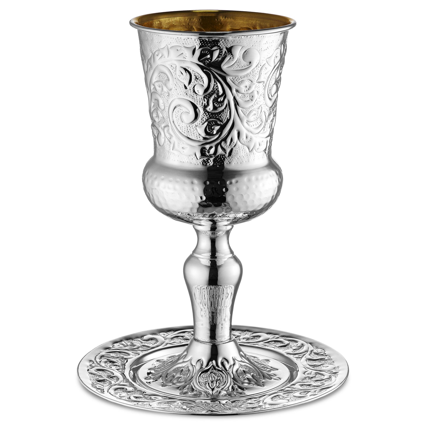 Silver Kos Eliyahu With Tray 925 Sc Cup 13 "