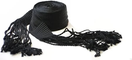 Silk Black Gartel Hand Made 13 ft #18