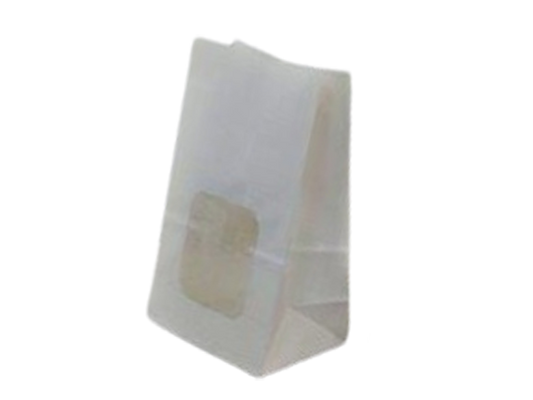White Craft Bag with Transparent Window - 8pcs - 3.5x2.5x6"