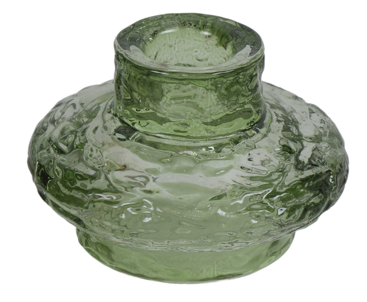 Round Modern Green Candlestick 1.5"x2"