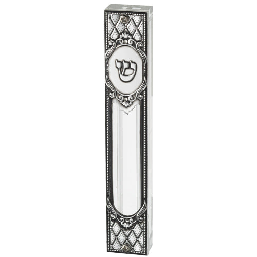 Square Perspex Mezuzah With Plaque 15 Cm