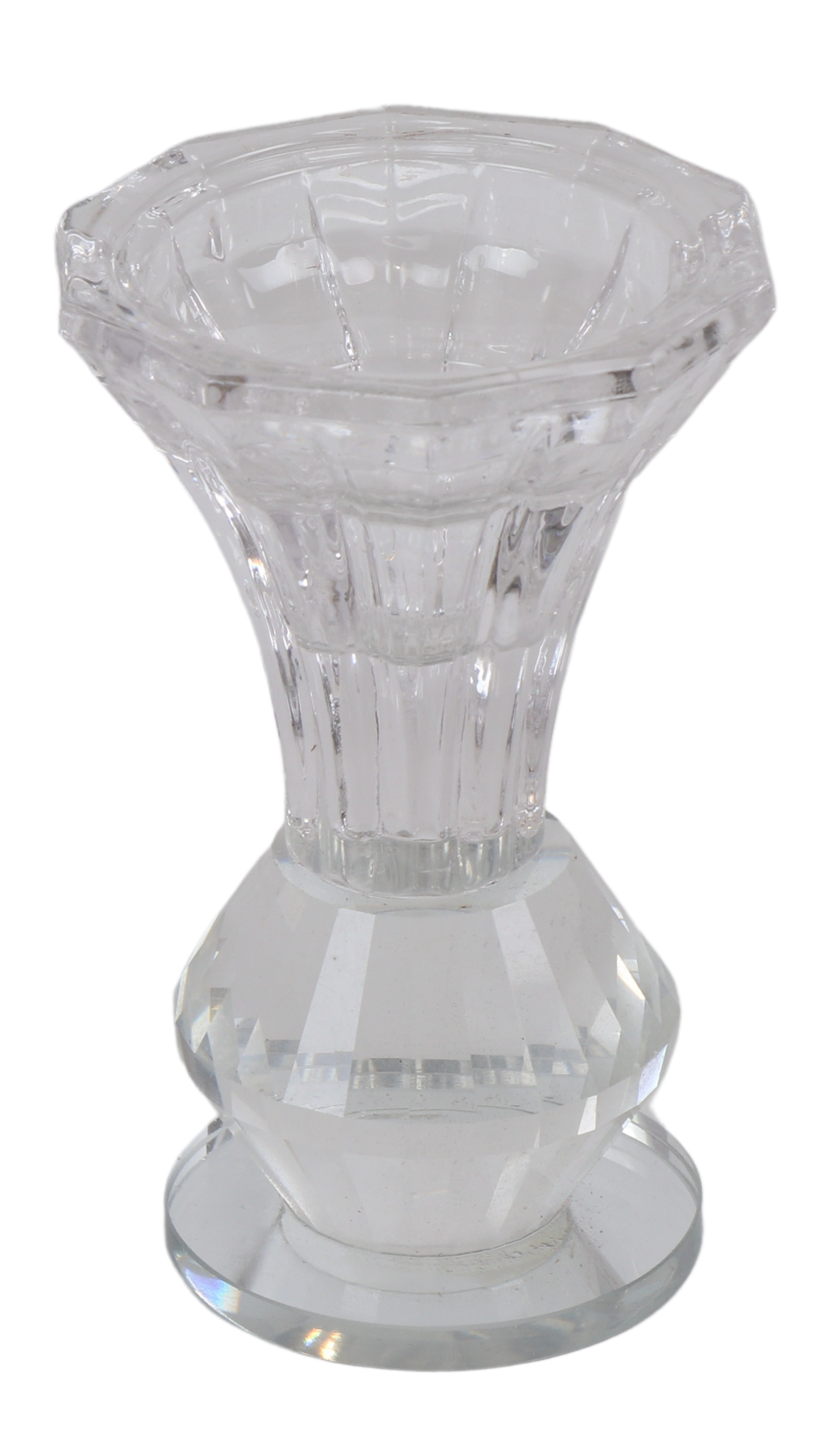 Crystal Candlestickwith Mirror Base 3"