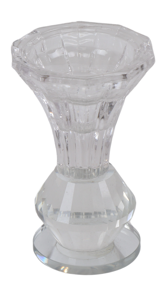Crystal Candlestickwith Mirror Base 3"