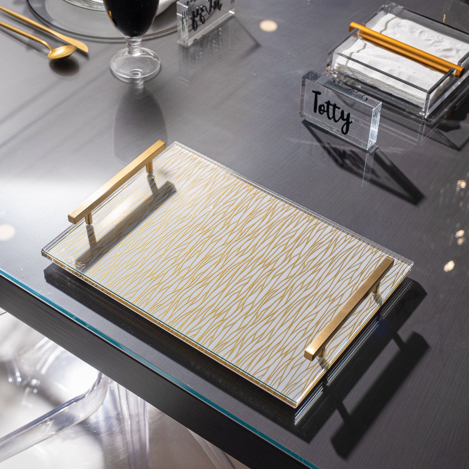 Black & Gold Tablescape - Waterdale Collection