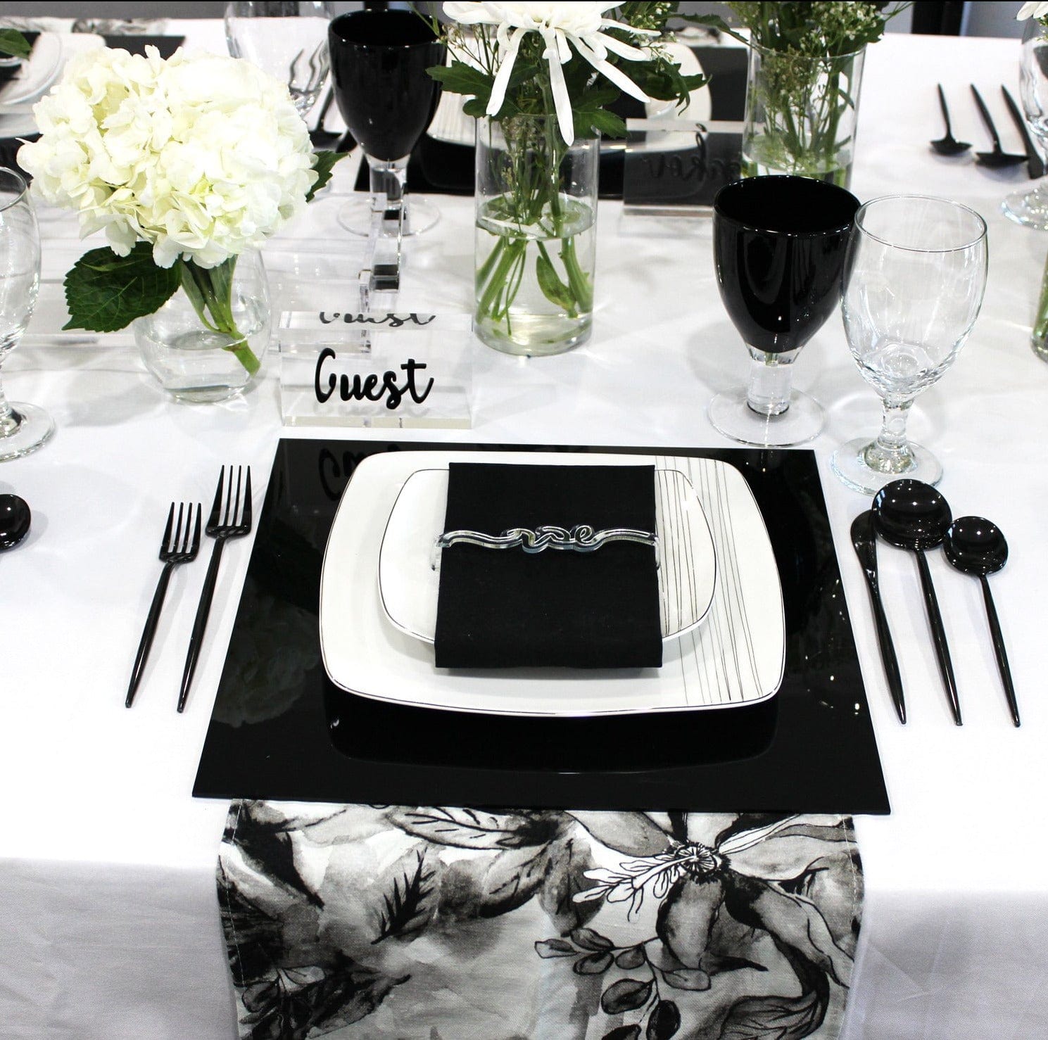 Black & White Tablescape - Waterdale Collection