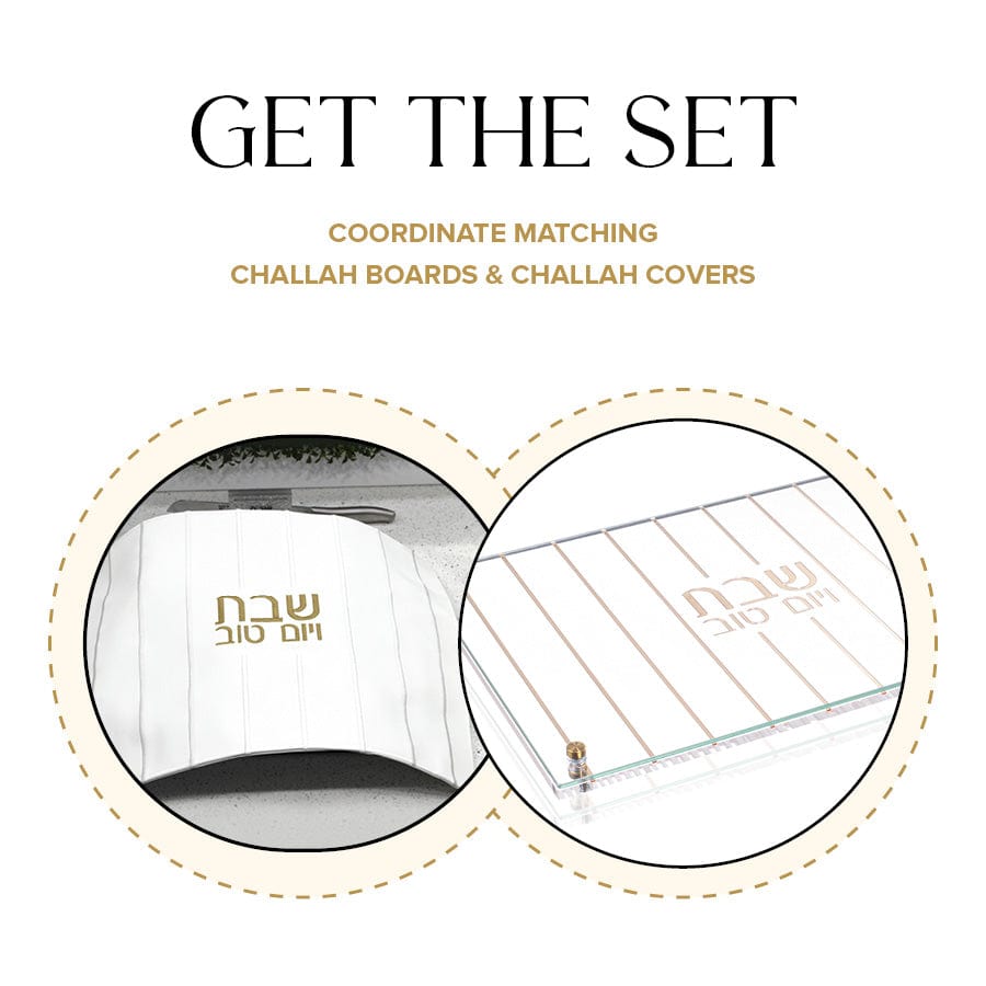 Embroidered Lines Challah Cover