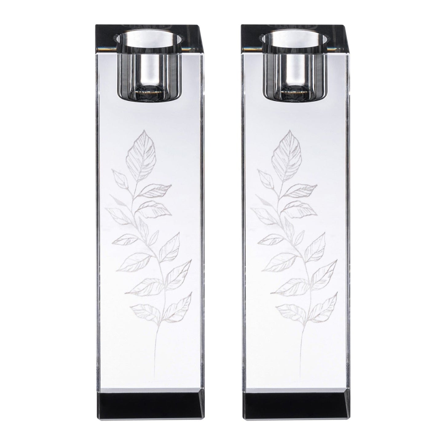 Engraved Crystal Candlesticks - Waterdale Collection