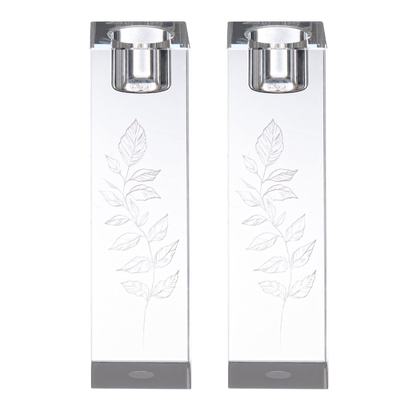 Engraved Crystal Candlesticks - Waterdale Collection