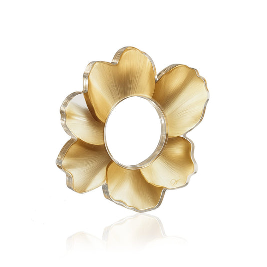 Gold Flower Napkin Rings