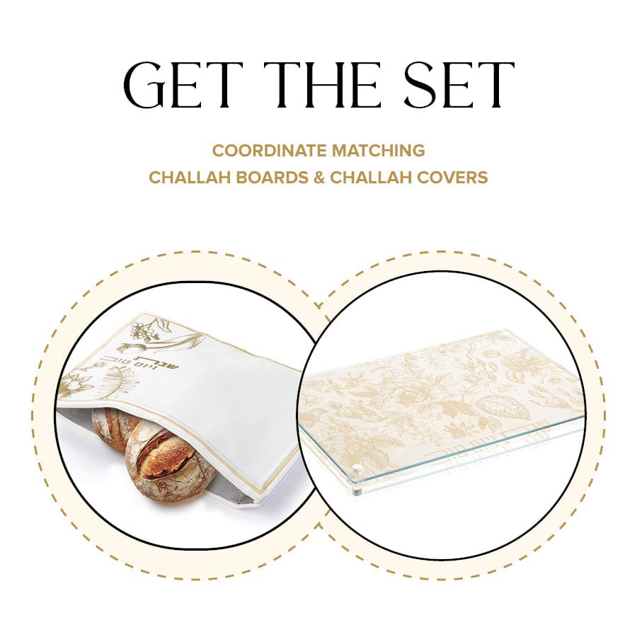 Gold French Toile Challah Pouch Set