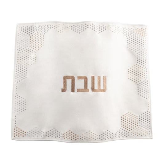 Hexagon Dot Border Challah Cover - Waterdale Collection
