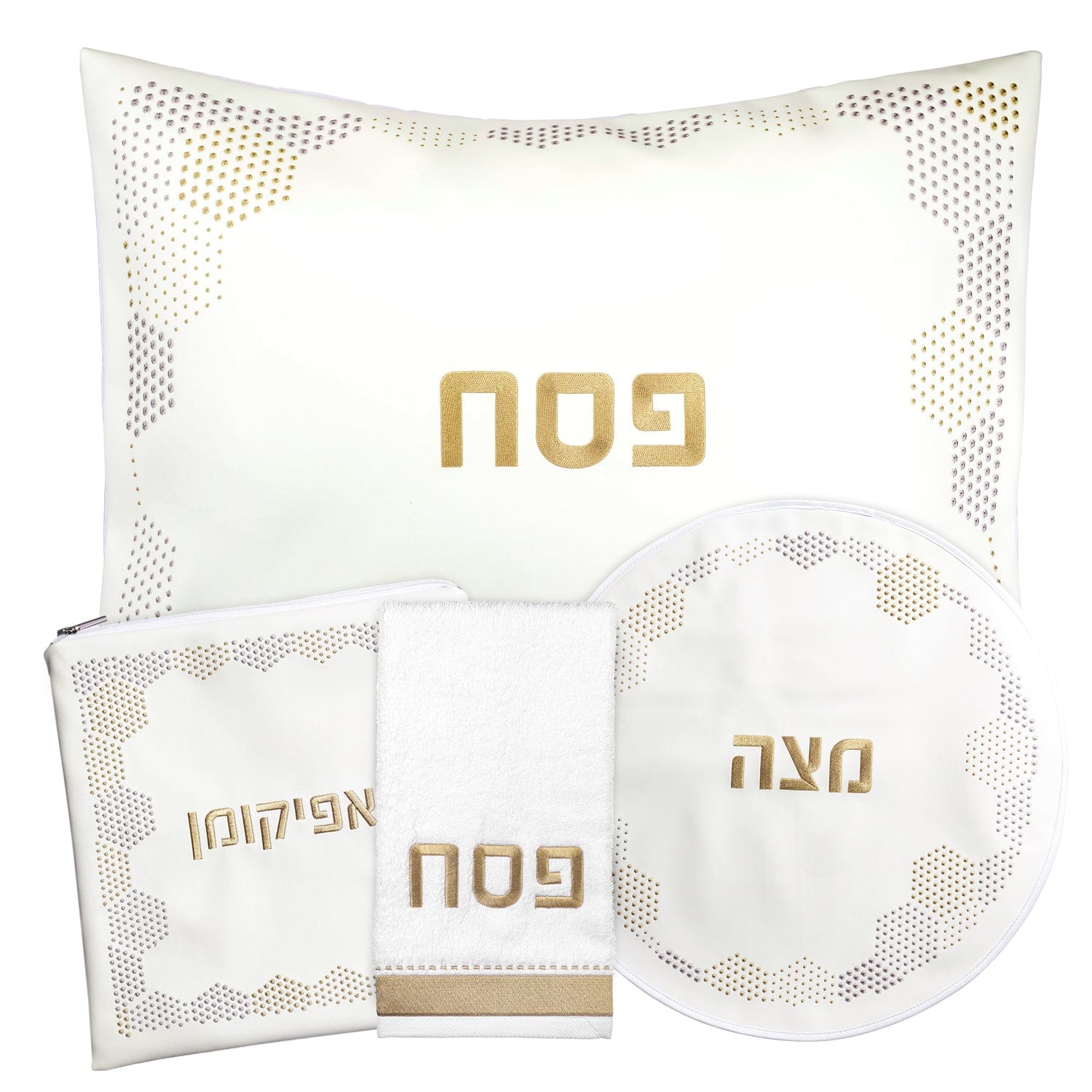 Hexagon Dot Border Pesach Set - Waterdale Collection