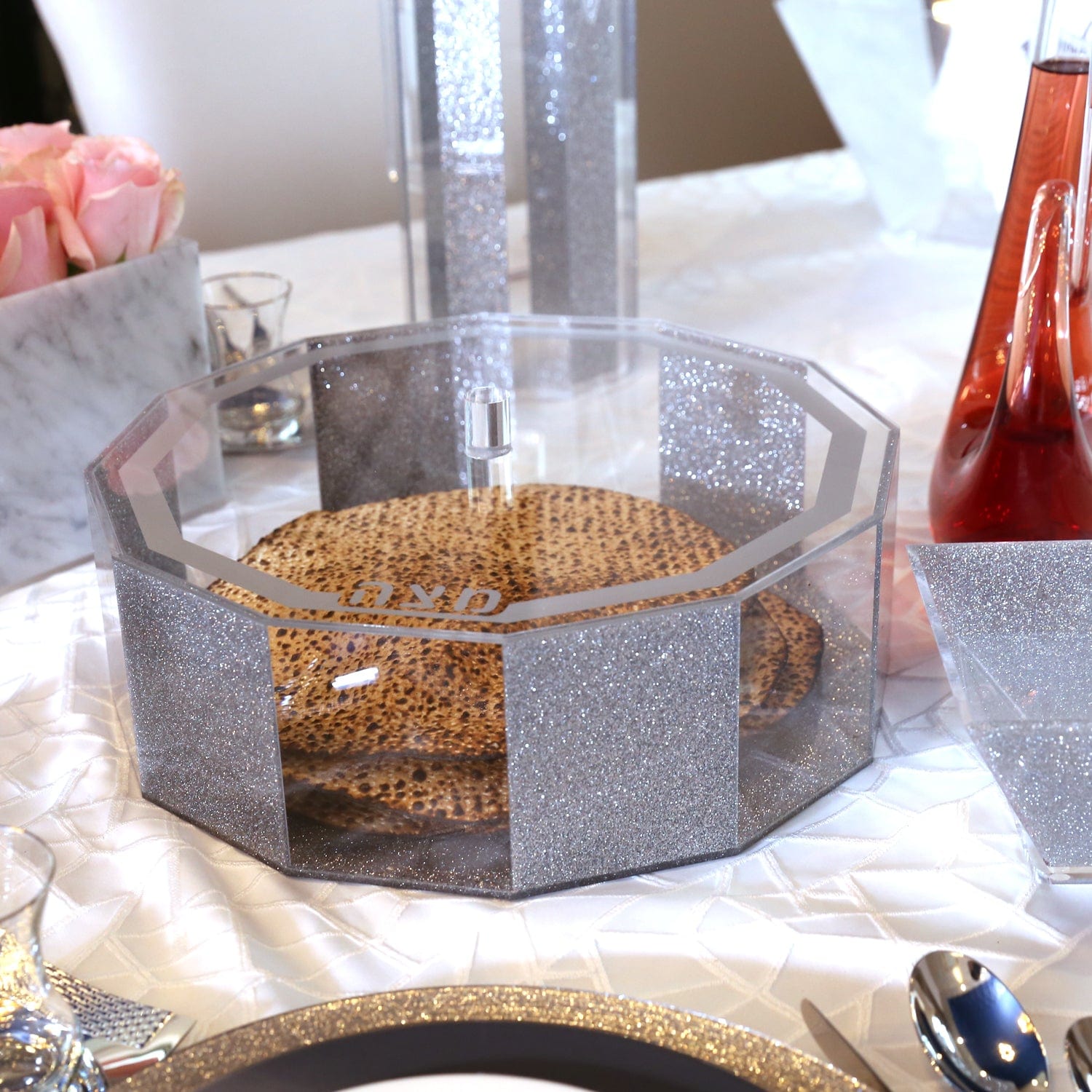 Hexagon Matzah Box - Waterdale Collection