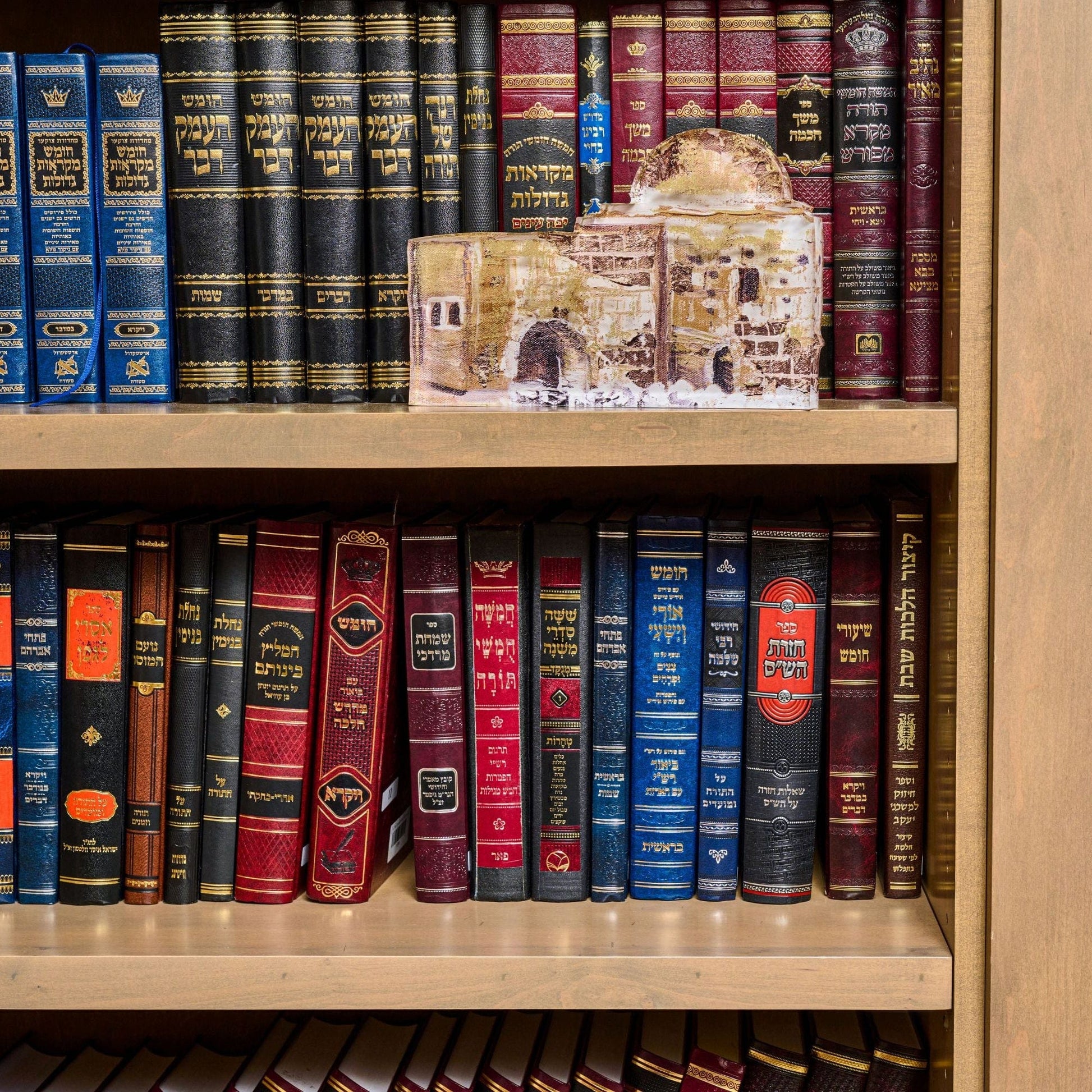 Kever Rochel Sculpture on a bookshelf