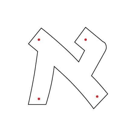 Kippah Letters (4) - Waterdale Collection