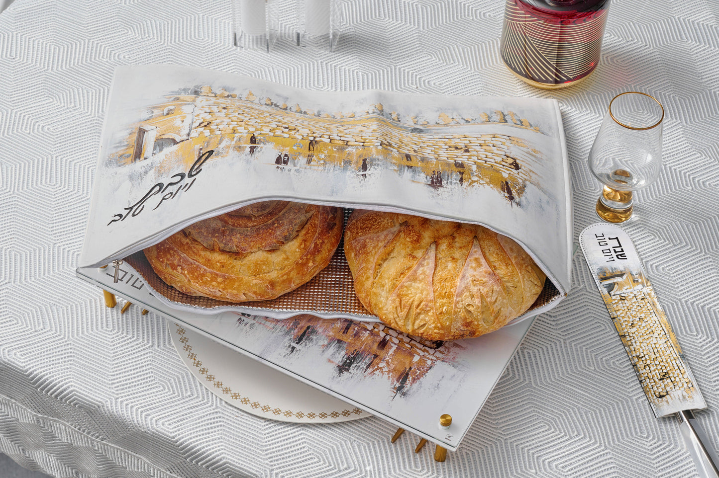 Kosel at Winter Challah Pouch Cover