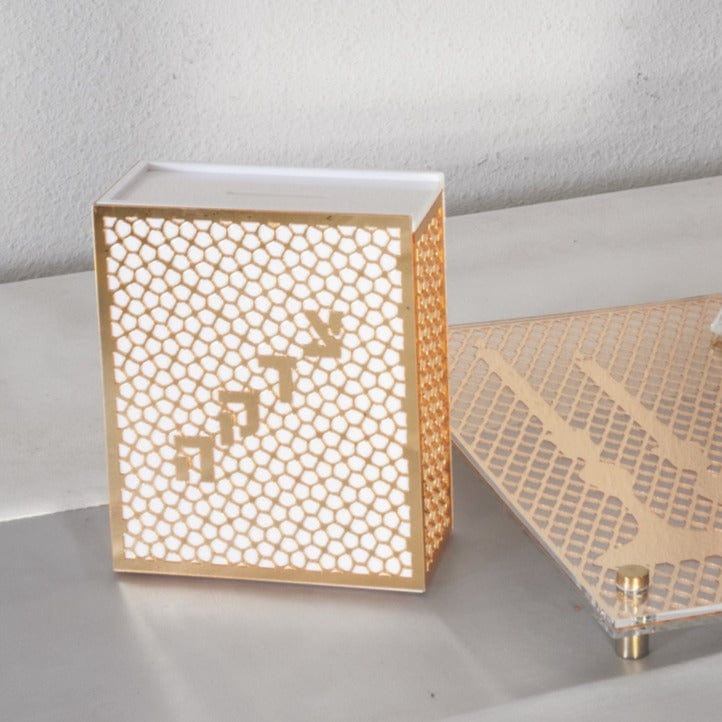 Laser Cut Tzedakah Box - Waterdale Collection