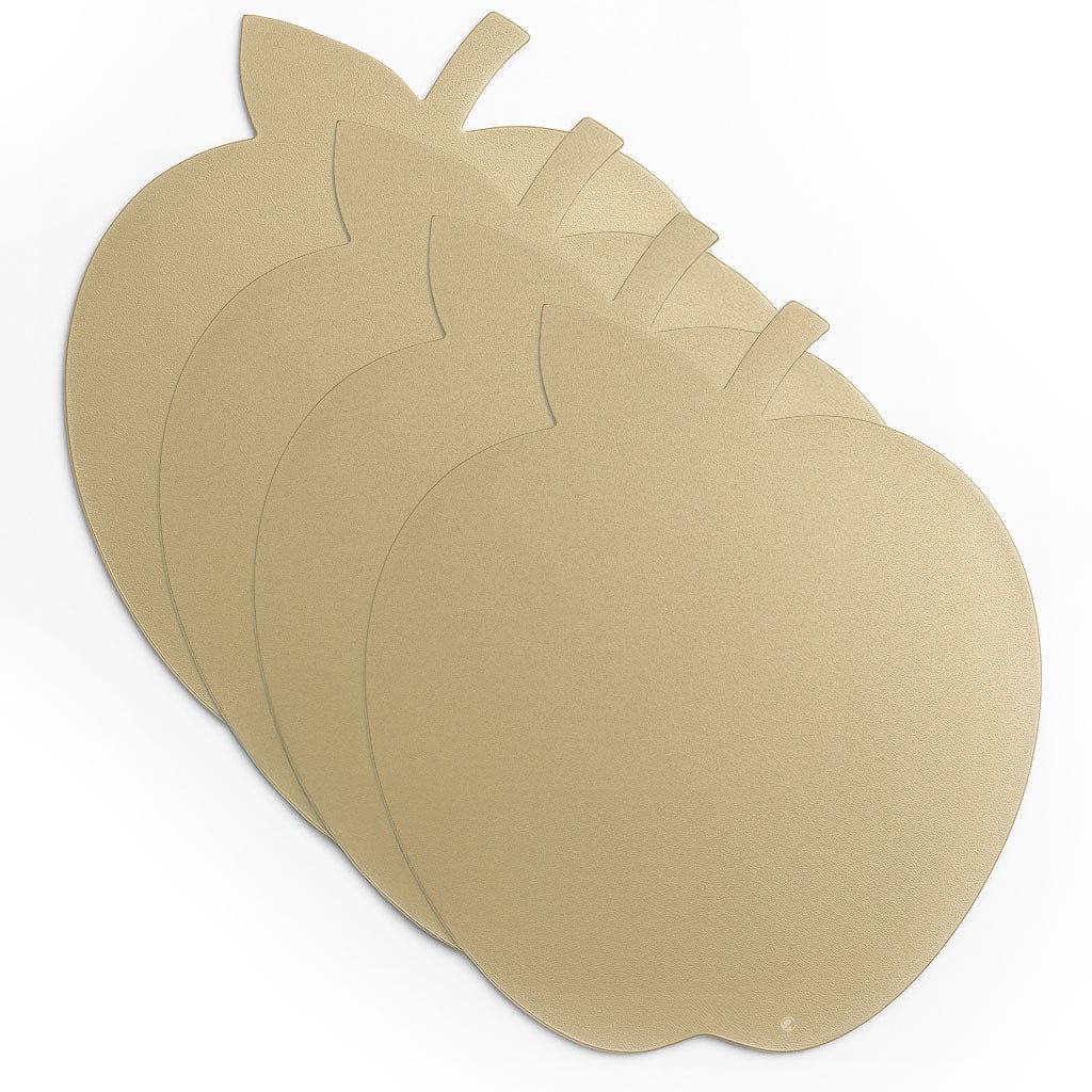 Leather Apple Chargers in Gold