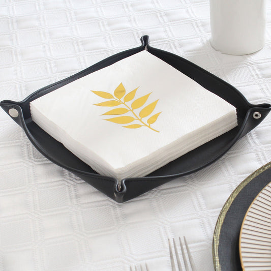 Leather Napkin Holder / Trinket Tray