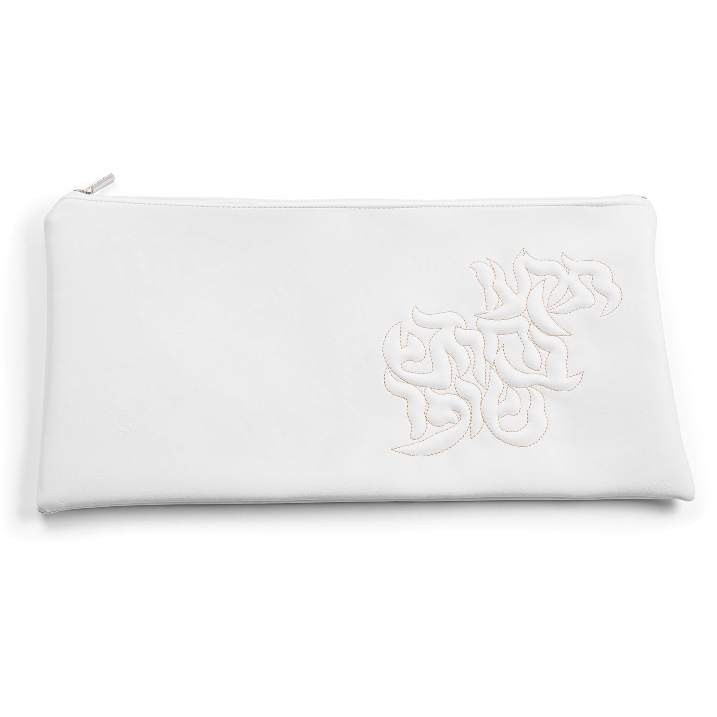 Leather Pillow Script Shofar Bag in Gold
