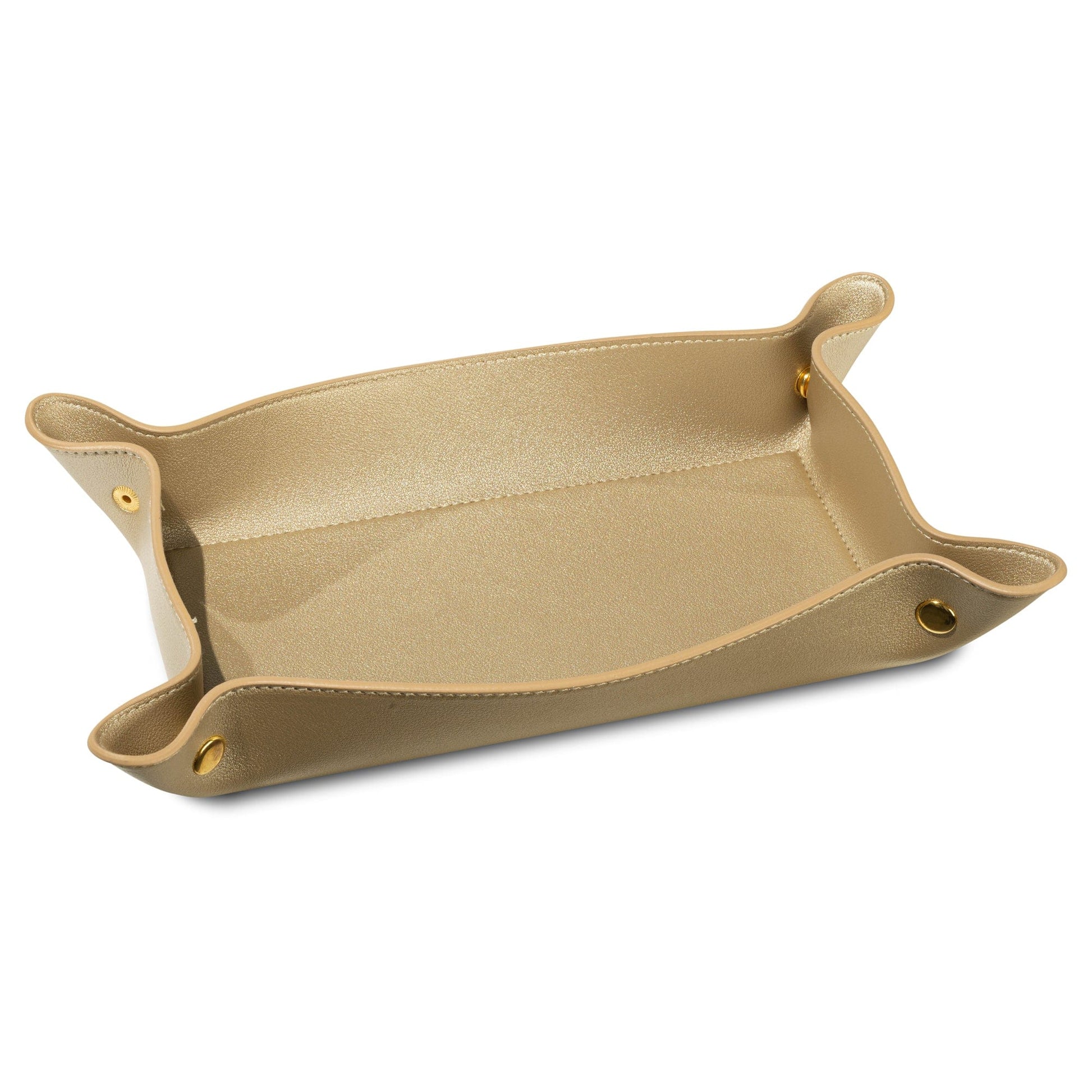 Gold Leather Shabbos Toilet Paper / Tray Guest Towel / Multi-purpose Tray