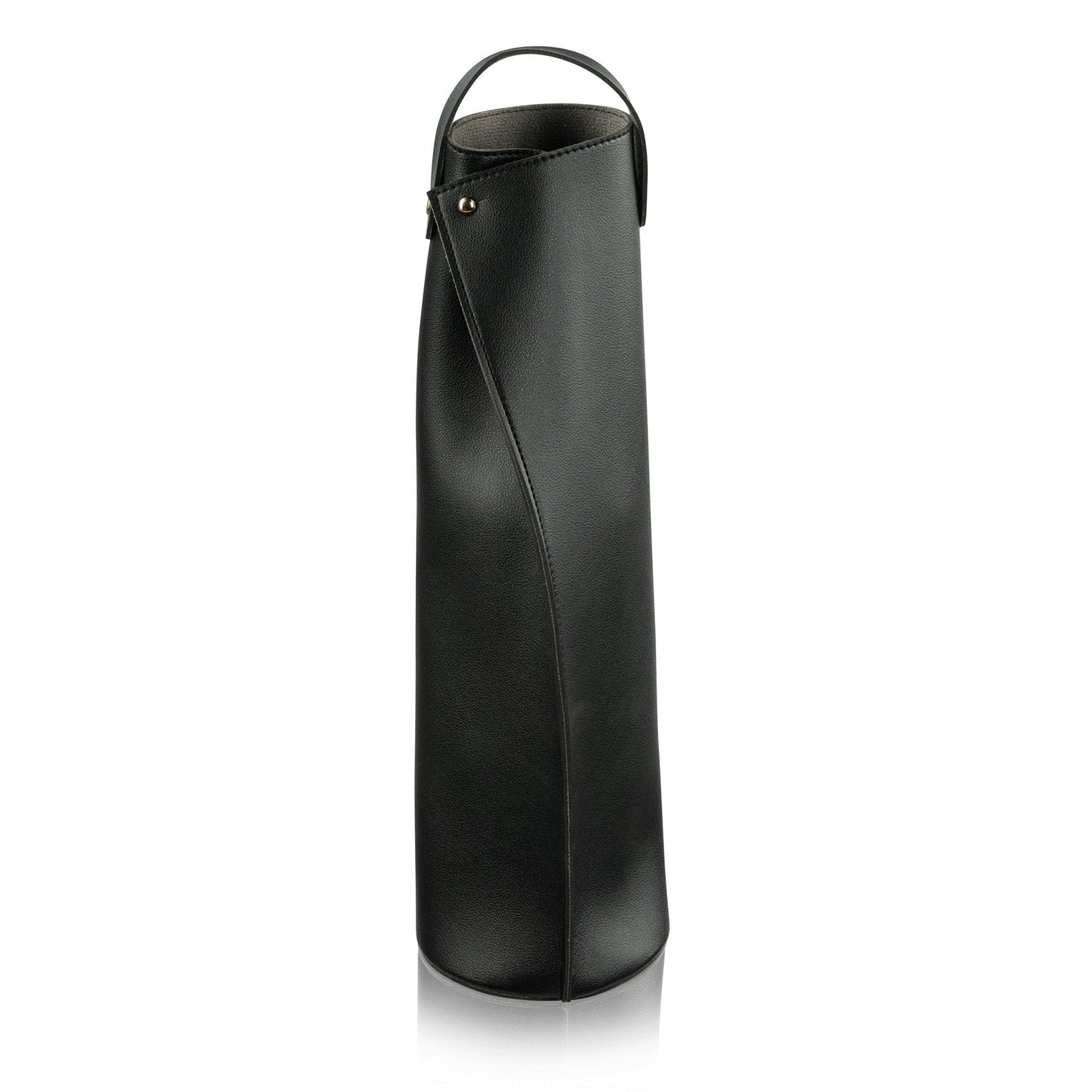 Black Leather Wine Bag