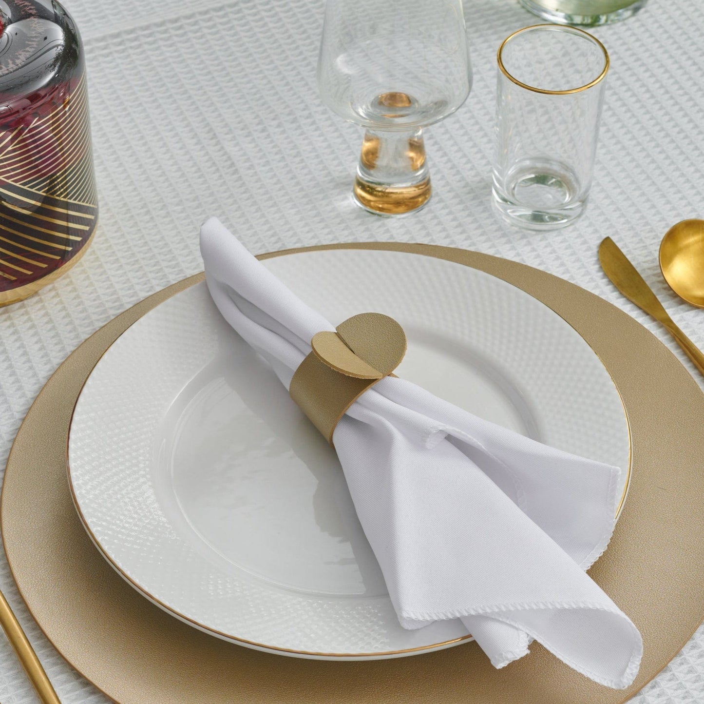 Loop Leather Napkin Wraps